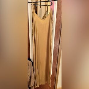 Golden Aerie satin maxi dress